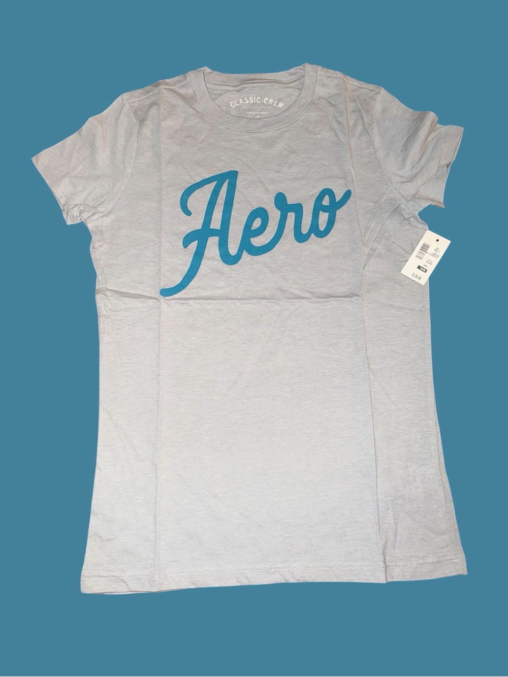 *new* Aeropostale Logo Graphic Tee - Gray with Blue Script
